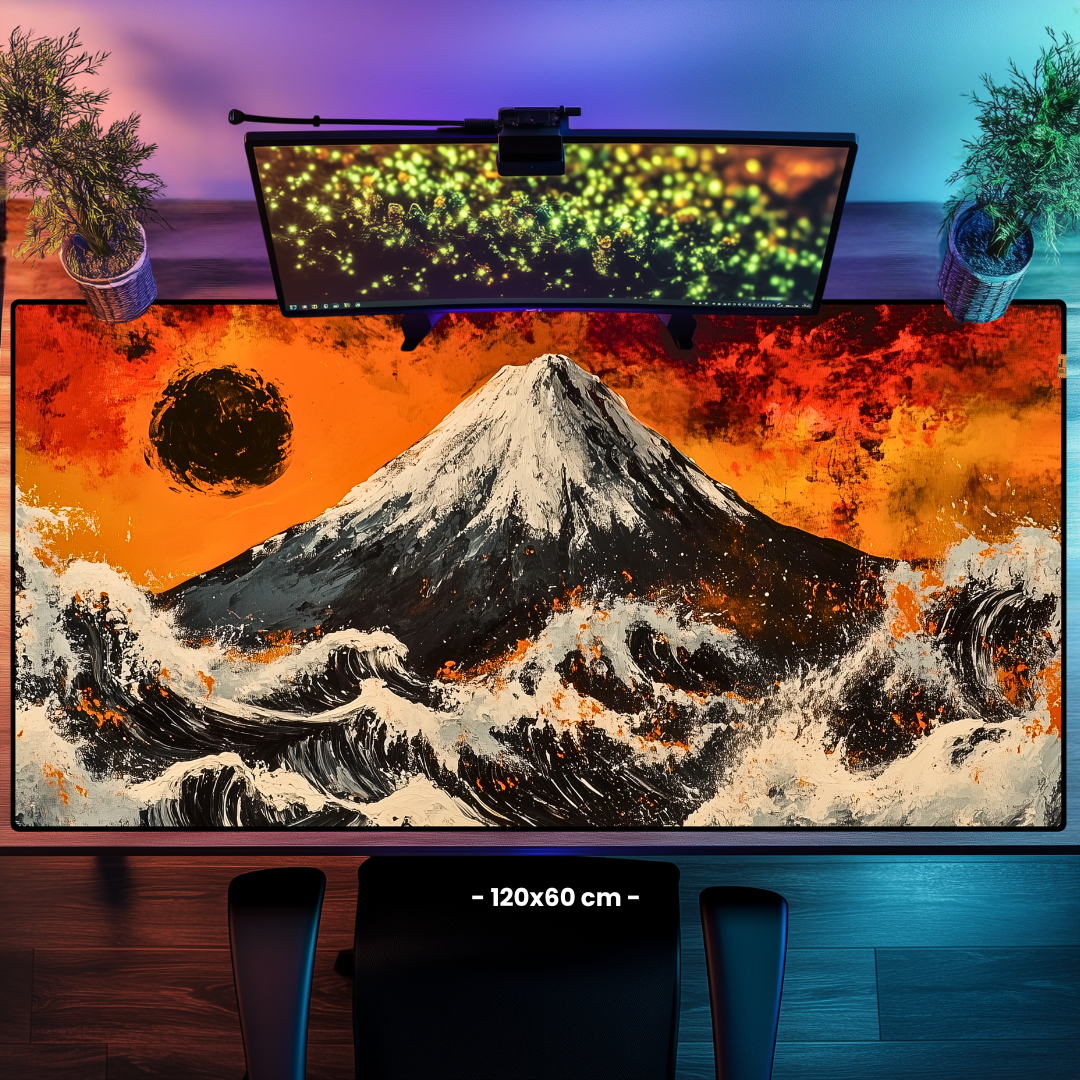 Dağ ve Dalgalar - Mouse Pad & Masa Matı