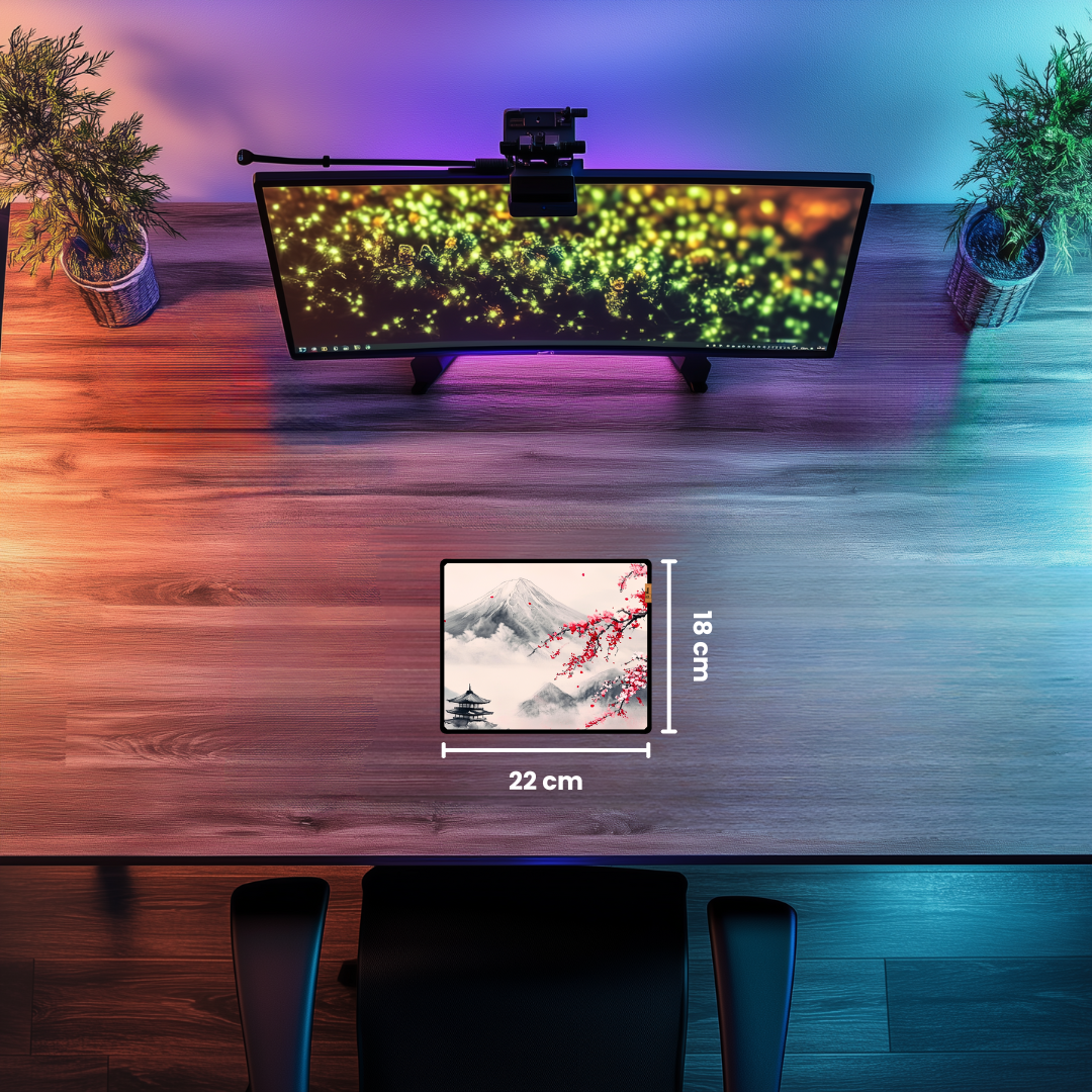 Dağ ve Kiraz Ağacı - Mouse Pad & Masa Matı