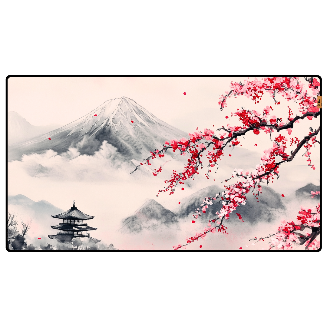 Dağ ve Kiraz Ağacı - Mouse Pad & Masa Matı