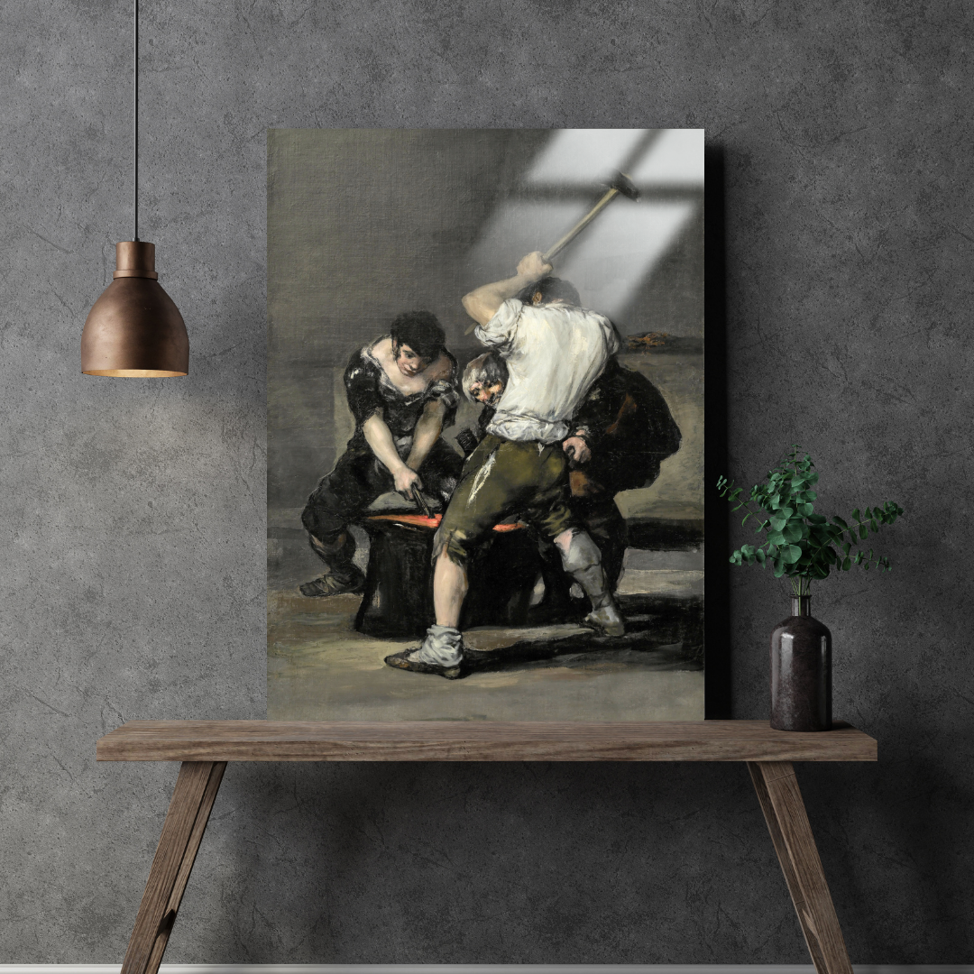 Demir Dövme (The Forge) - Francisco Goya - Metal Poster & Tablo