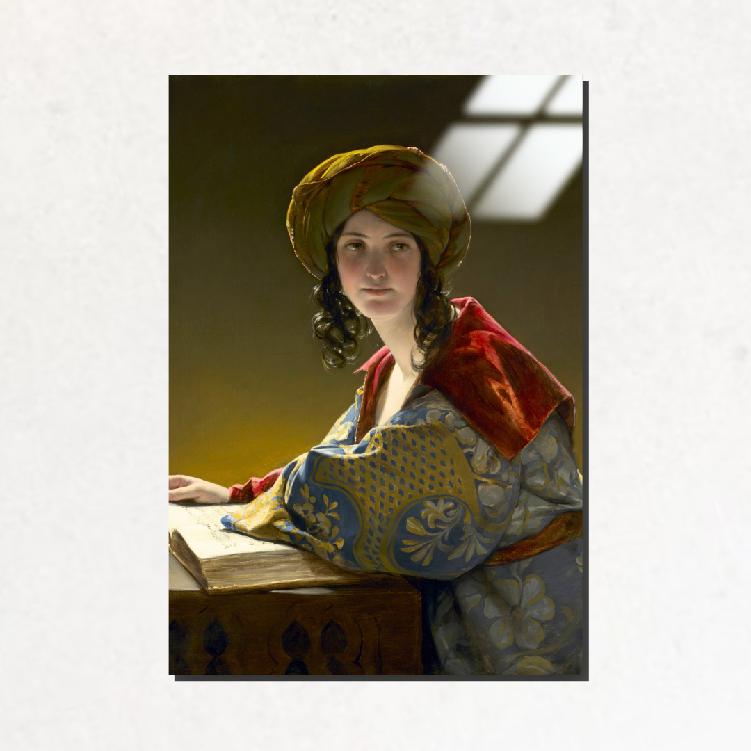 Doğulu Genç Kadın (The Young Eastern Woman) - Friedrich Amerling - Metal Poster & Tablo