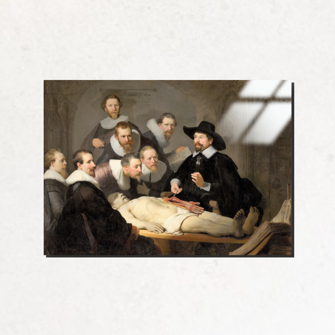 Dr. Nicolaes Tulp'un Anatomi Dersi (The Anatomy Lesson of Dr. Nicolaes Tulp) - Rembrandt - Metal Poster & Tablo