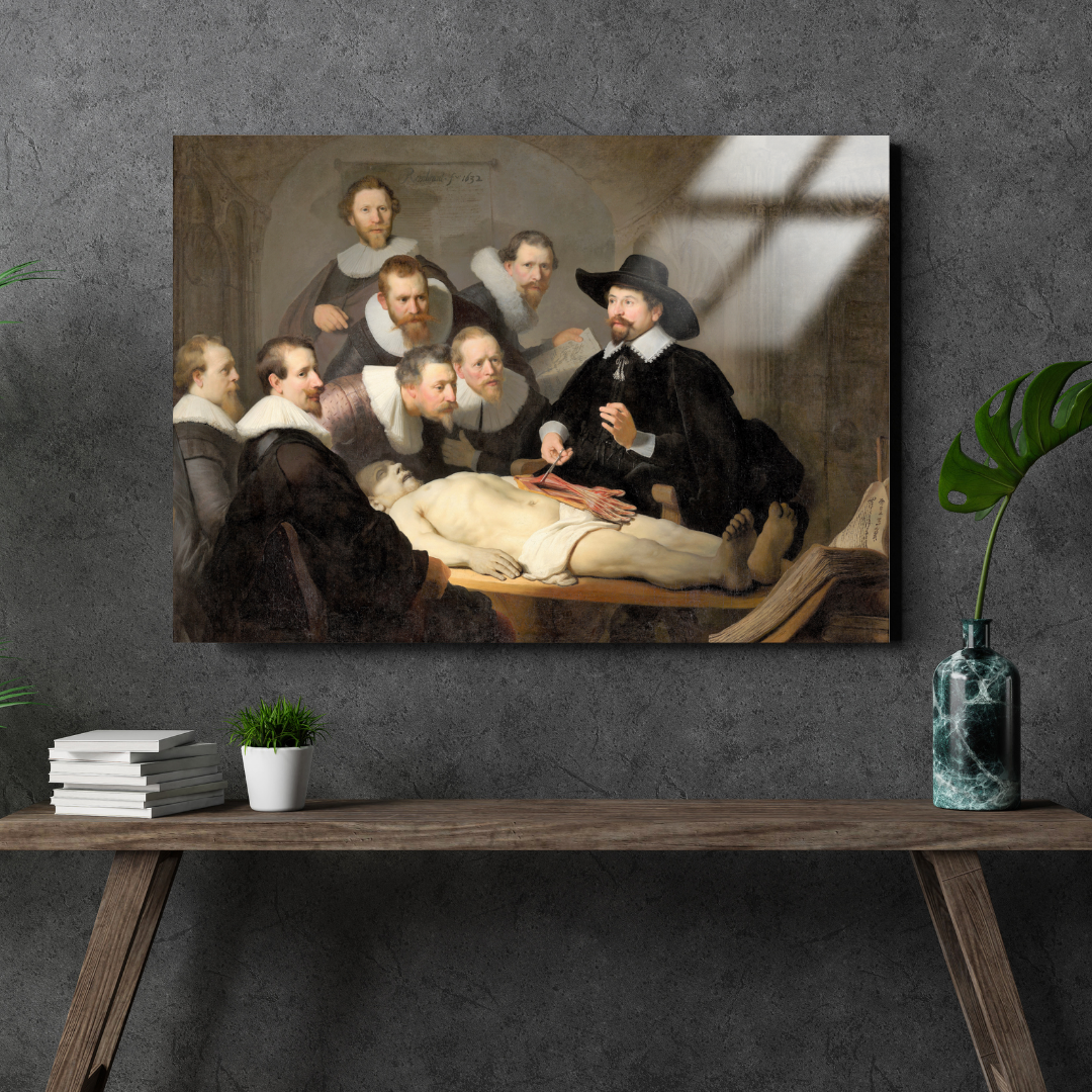 Dr. Nicolaes Tulp'un Anatomi Dersi (The Anatomy Lesson of Dr. Nicolaes Tulp) - Rembrandt - Metal Poster & Tablo