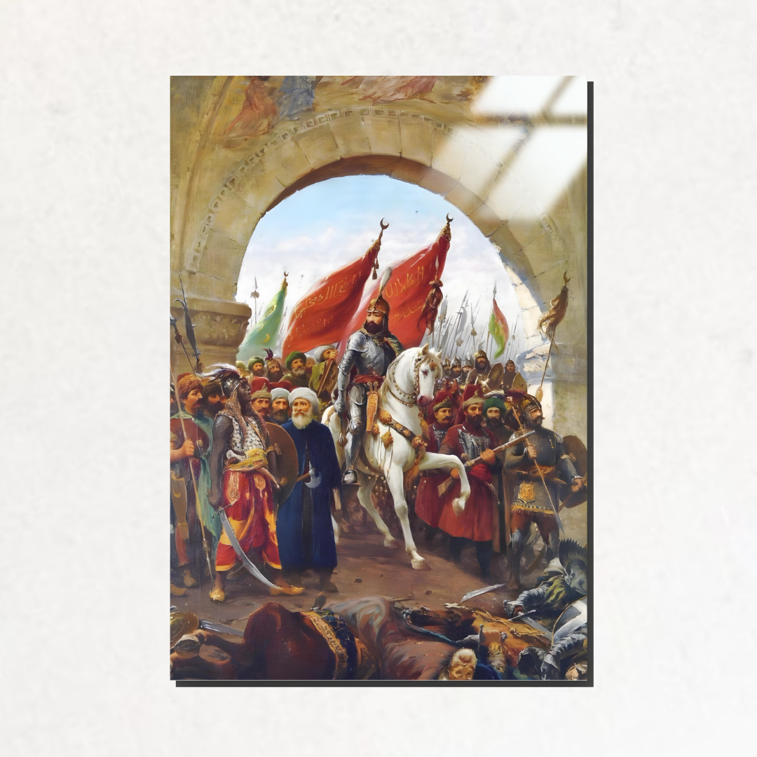 Fatih Sultan Mehmet'in İstanbul'a Girişi (Mehmed ll, Entering the City of Constantinople) - Fausto Zonaro - Metal Poster & Tablo