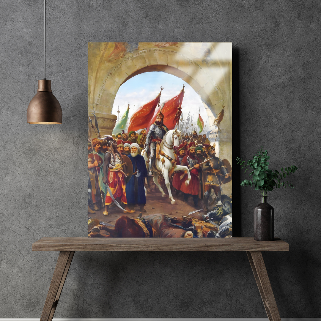 Fatih Sultan Mehmet'in İstanbul'a Girişi (Mehmed ll, Entering the City of Constantinople) - Fausto Zonaro - Metal Poster & Tablo