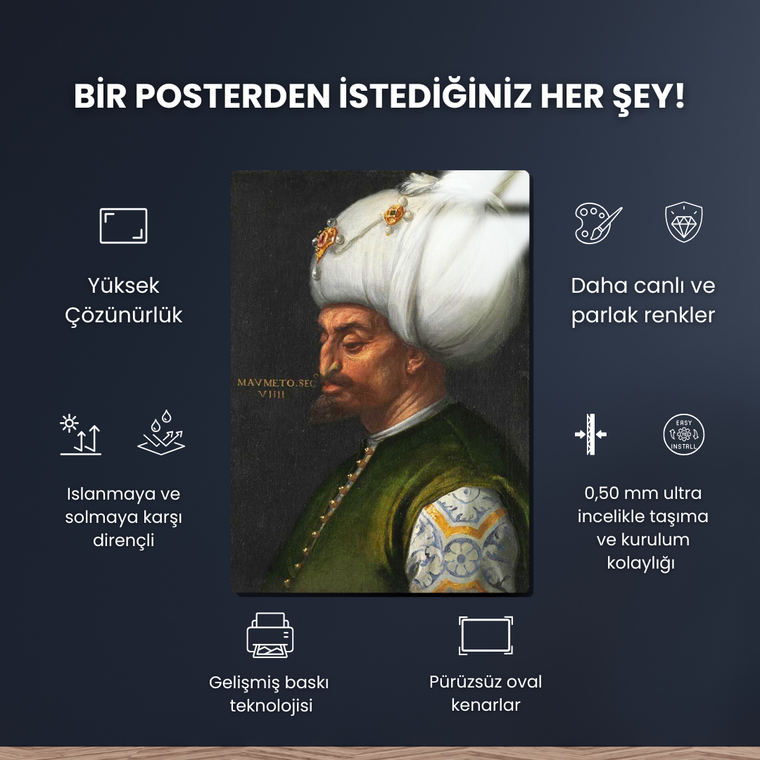 Fatih Sultan Mehmet Han - Paolo Veronese - Metal Poster & Tablo