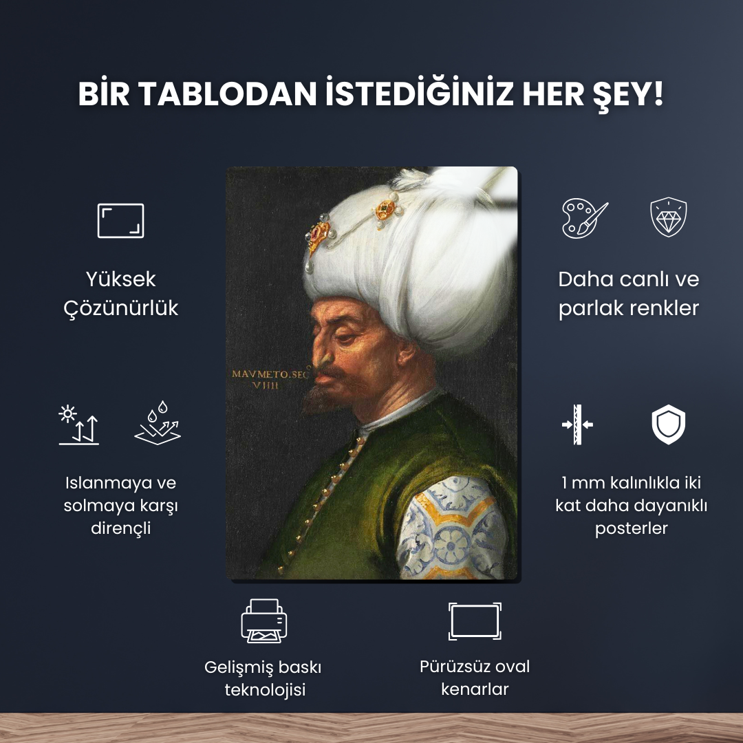 Fatih Sultan Mehmet Han - Paolo Veronese - Metal Poster & Tablo