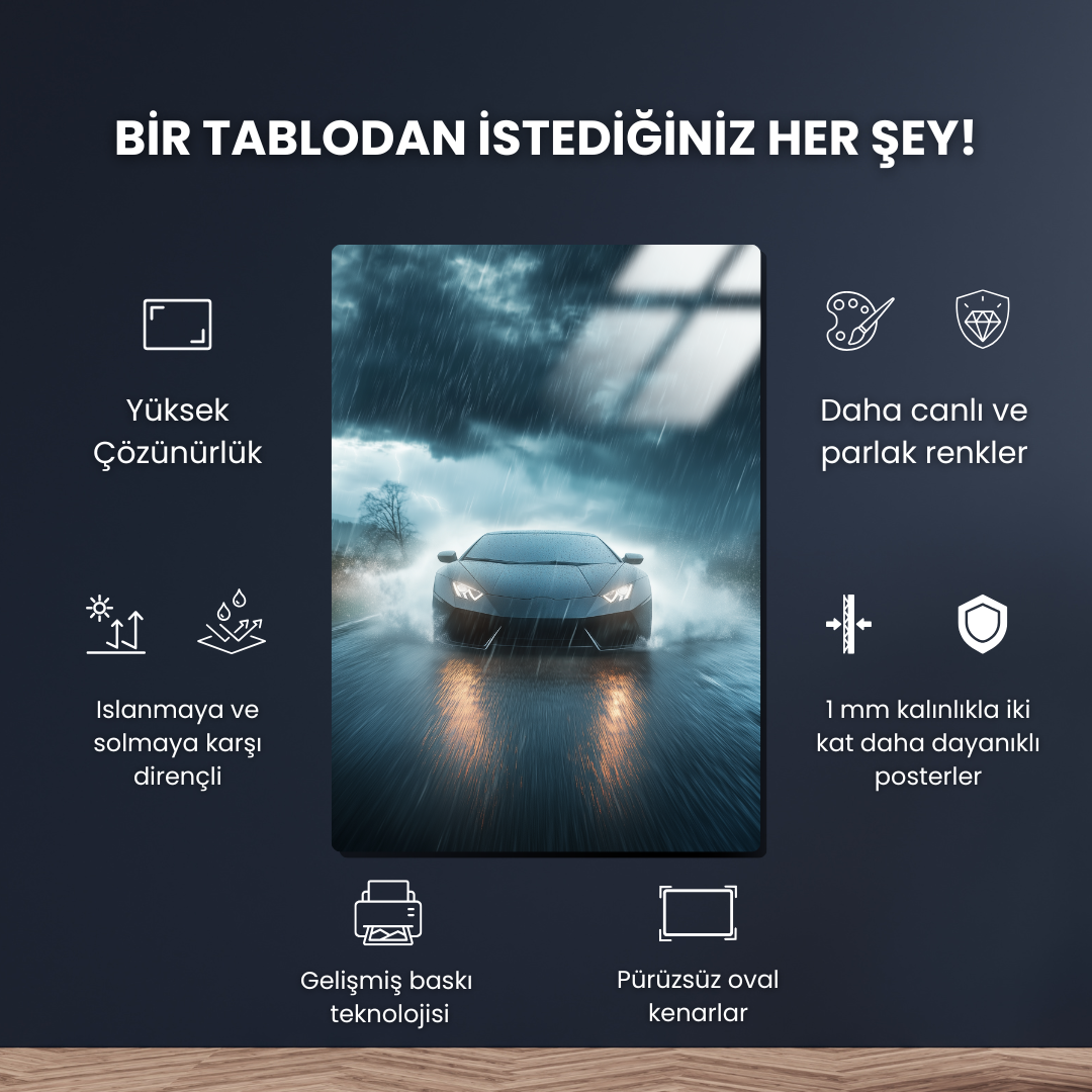 FiberStorm - Metal Poster & Tablo