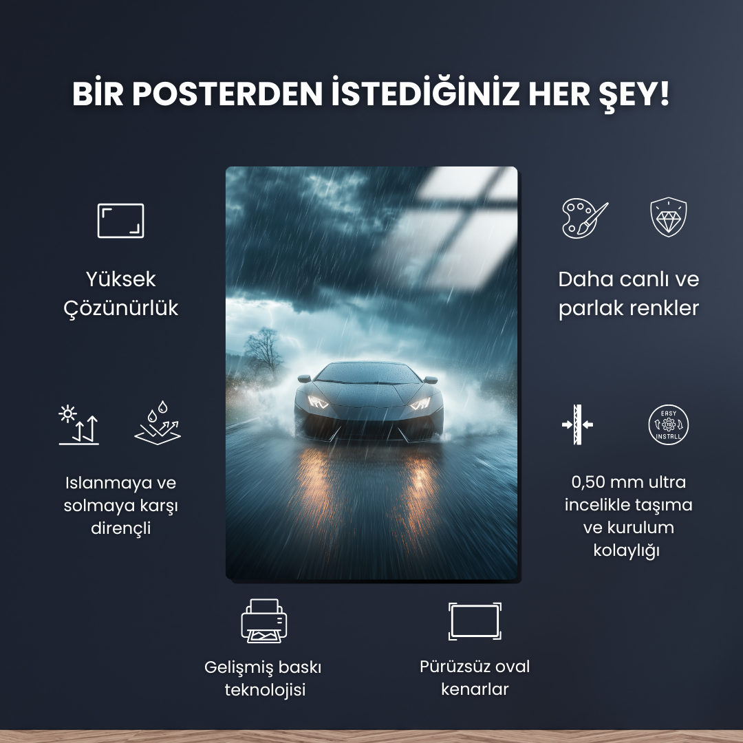 FiberStorm - Metal Poster & Tablo
