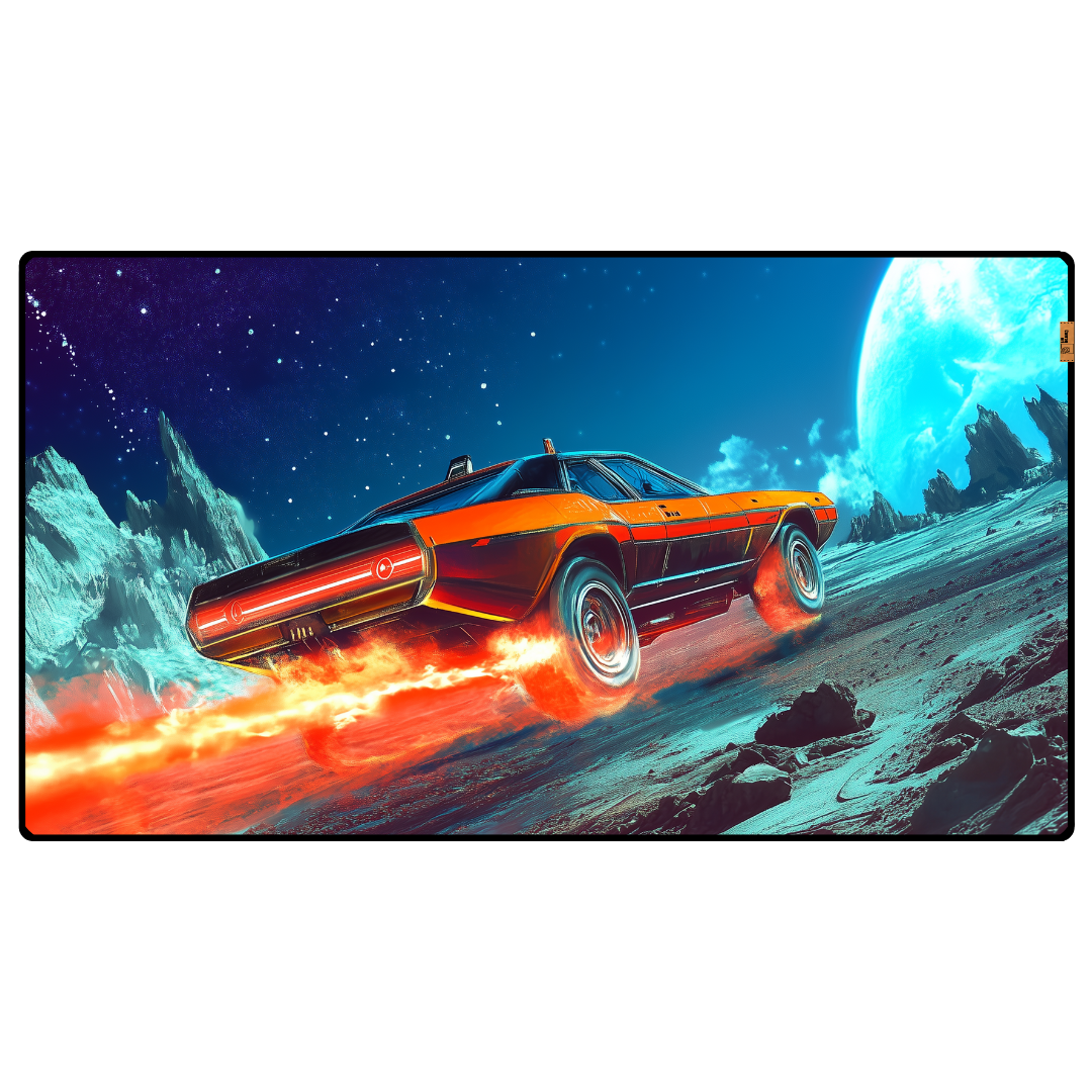 Fire and Car - Mouse Pad & Masa Matı