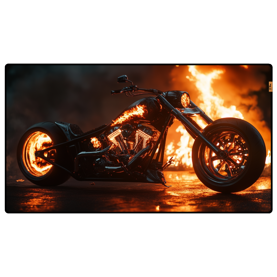Fire Motorbike - Mouse Pad & Masa Matı