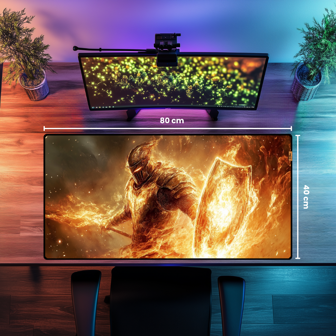 Fire Knight - Mouse Pad & Masa Matı