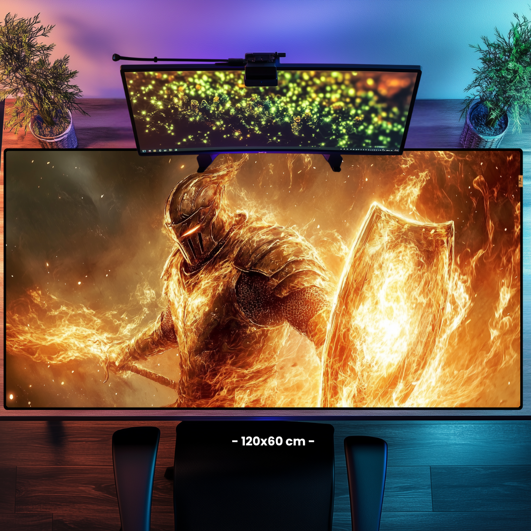 Fire Knight - Mouse Pad & Masa Matı