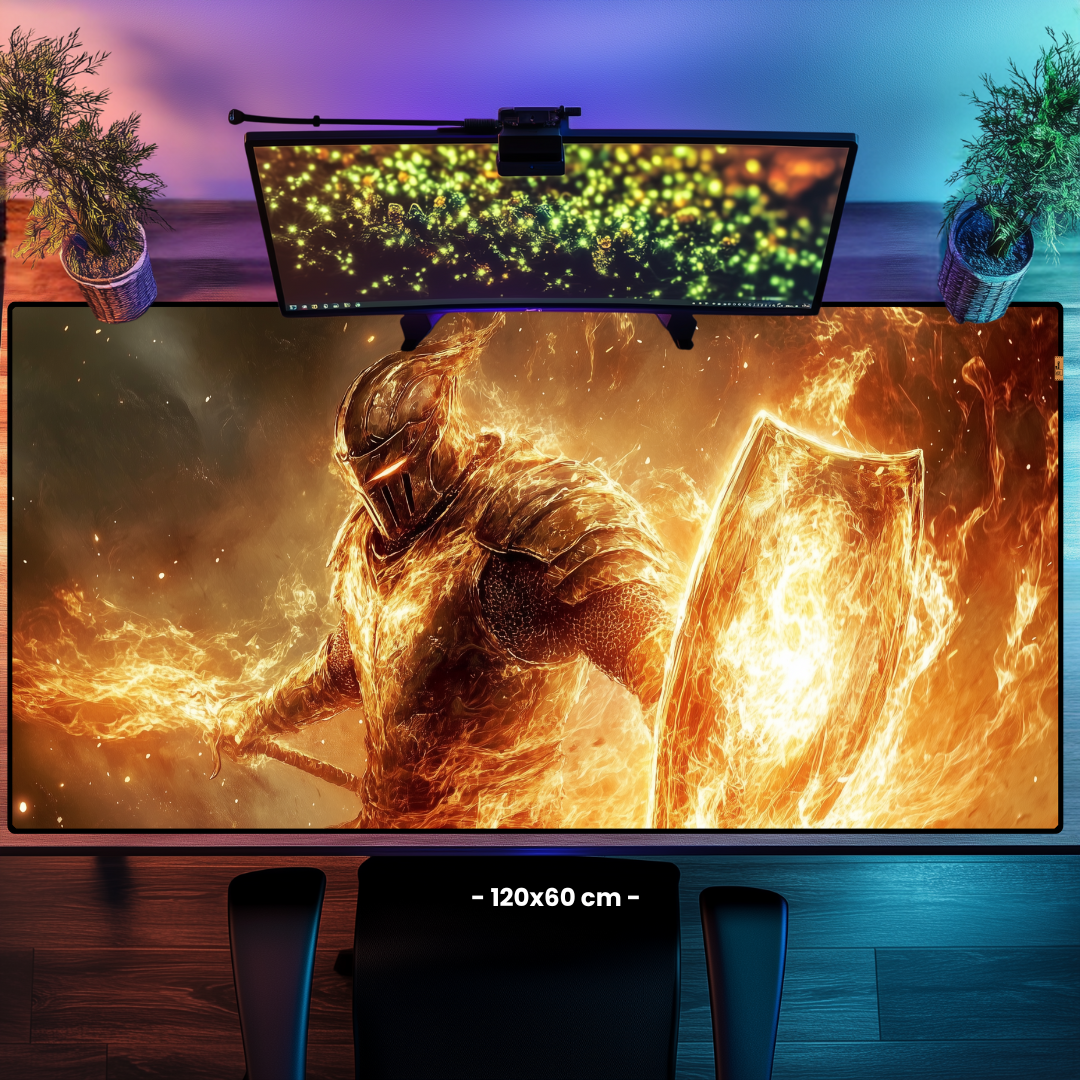 Fire Knight - Mouse Pad & Masa Matı