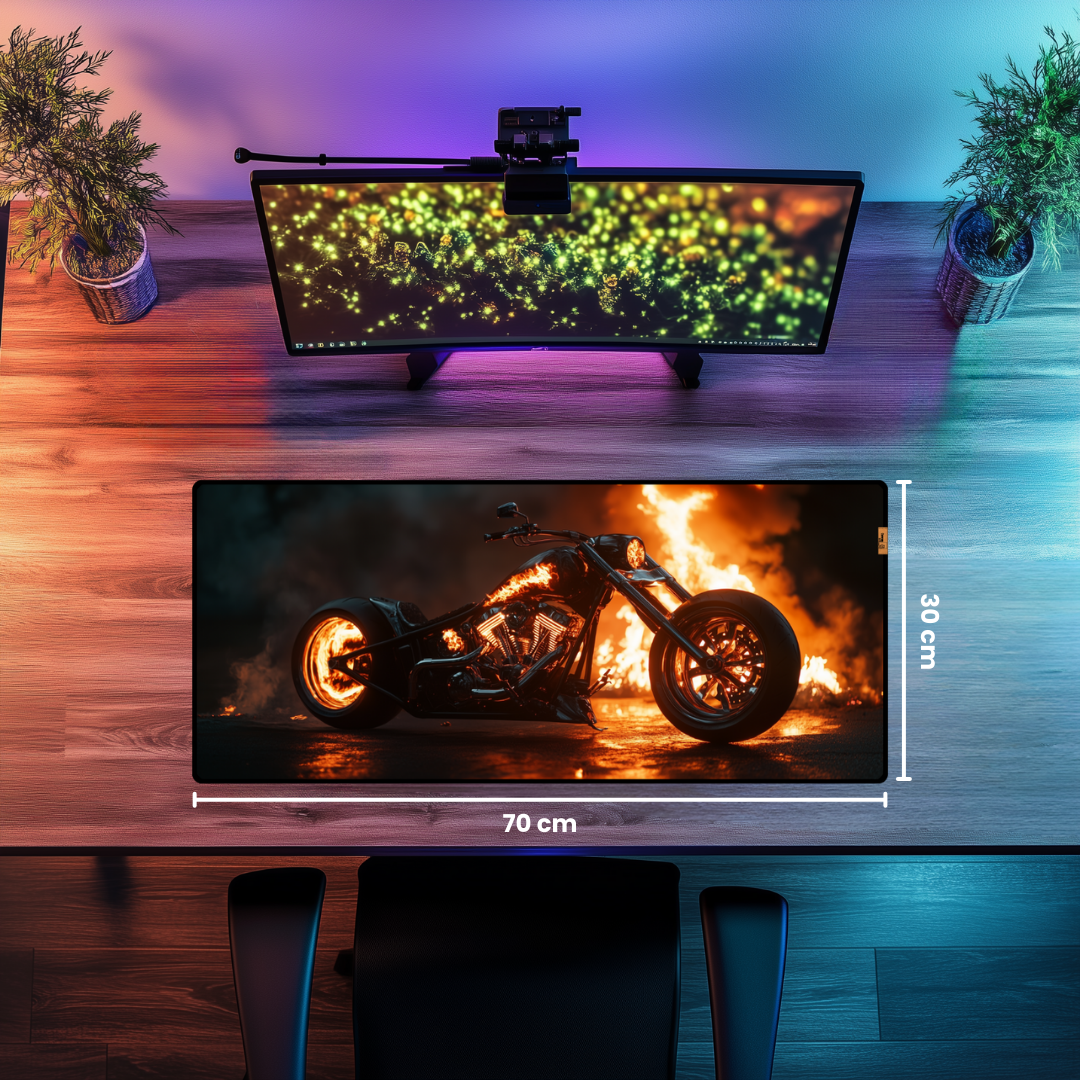Fire Motorbike - Mouse Pad & Masa Matı