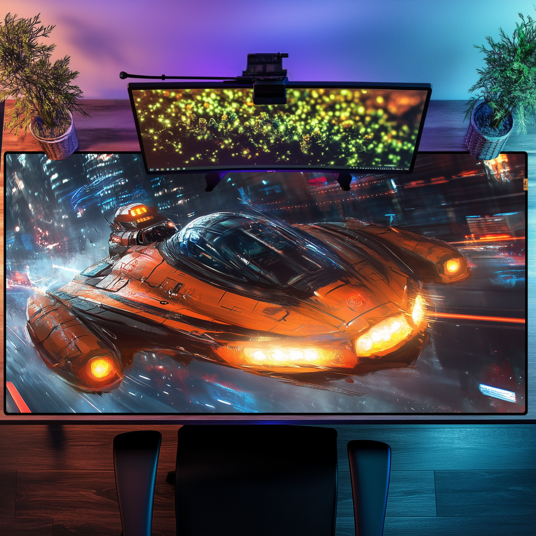 Flying Car - Mouse Pad & Masa Matı