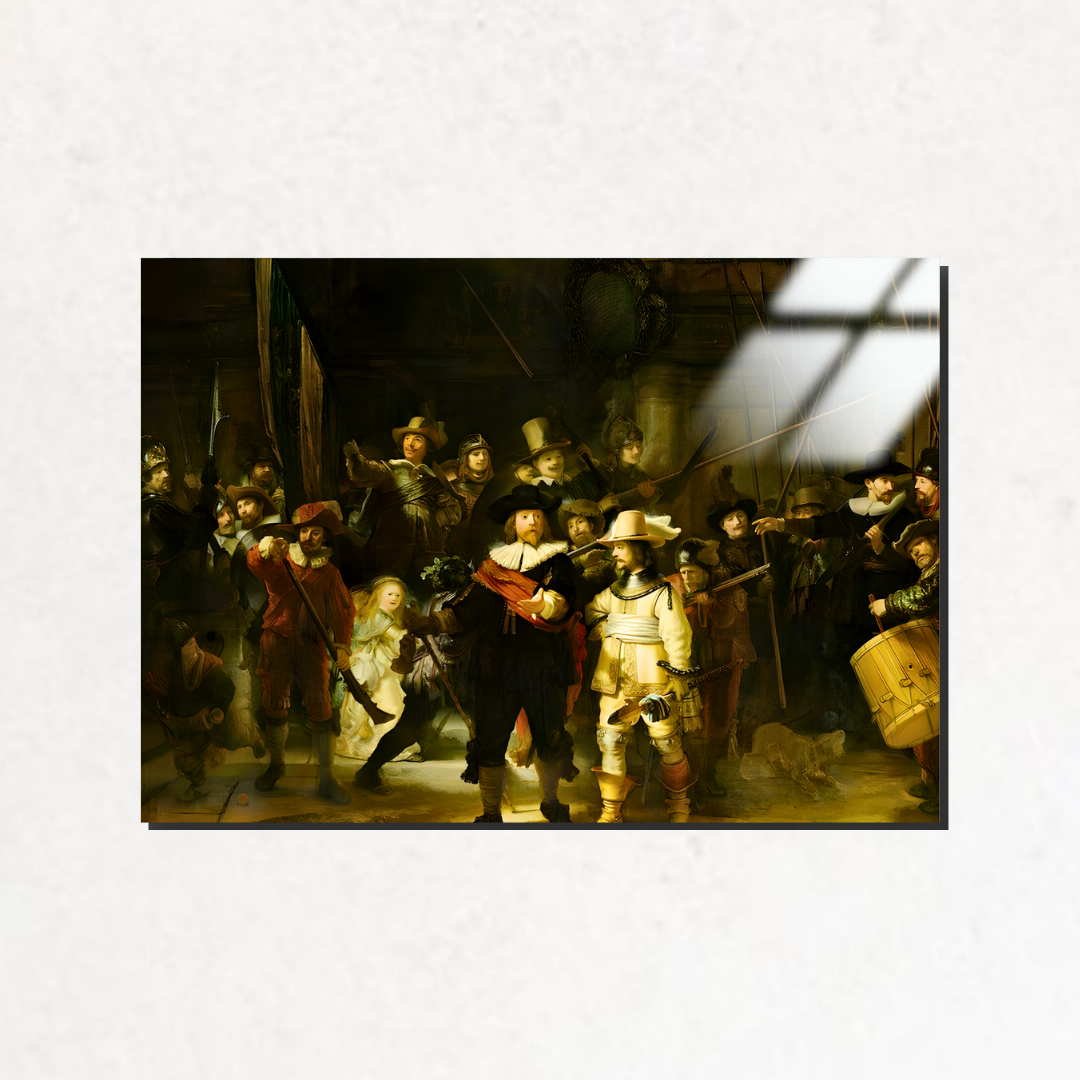 Gece Devriyesi (The Night Watch) - Rembrandt - Metal Poster & Tablo
