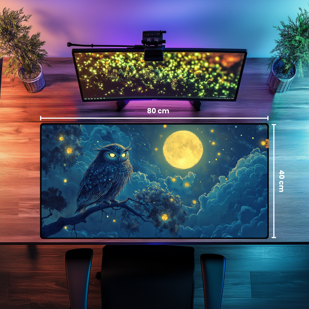 Gece Baykuş - Mouse Pad & Masa Matı