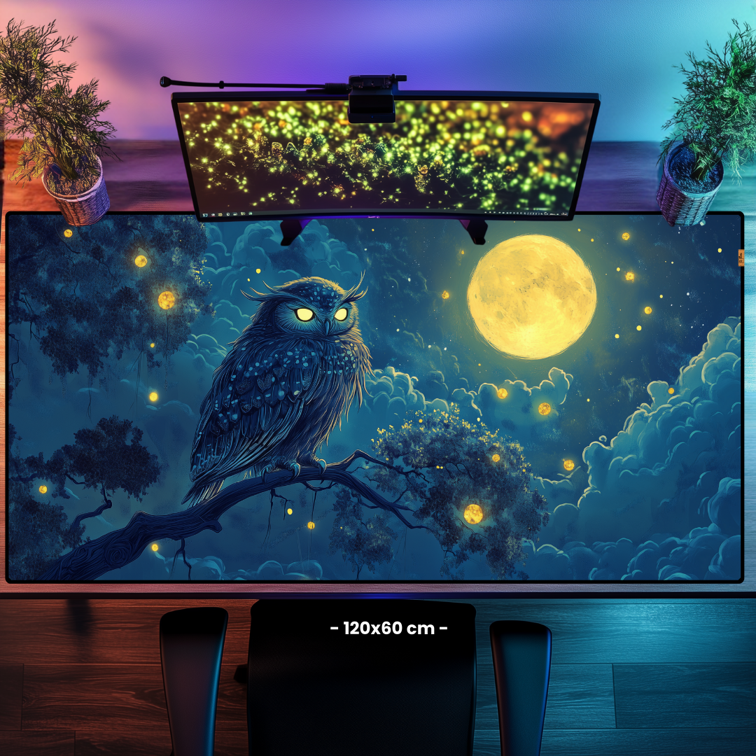 Gece Baykuş - Mouse Pad & Masa Matı