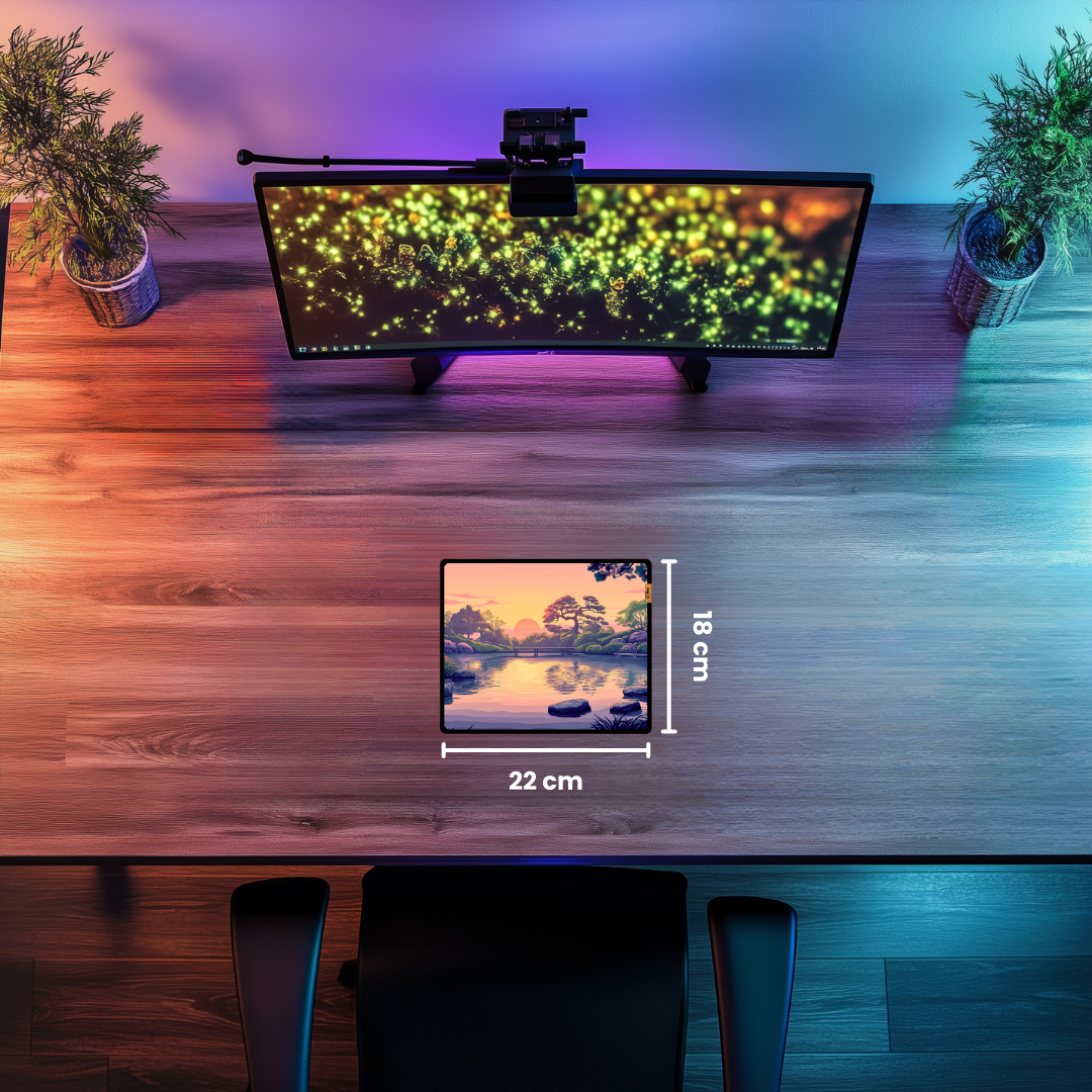 Gün Batımında Japon Bahçesi - Mouse Pad & Masa Matı