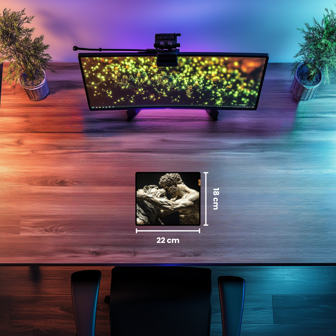 Herkül Nemea Aslanıyla Güreşirken - Mouse Pad & Masa Matı