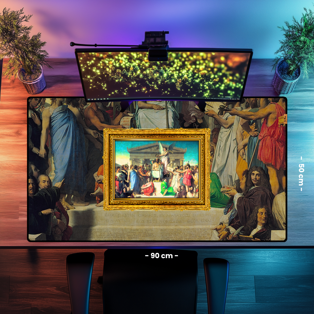 Homeros'un Tanrılaştırılması (The Apotheosis of Homer) - Jean-Auguste-Dominique Ingres - Mouse Pad & Masa Matı