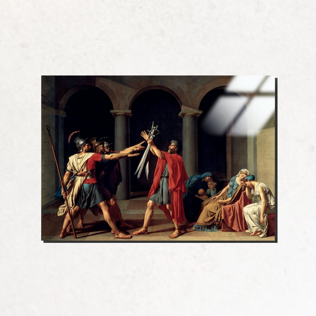 Horas Kardeşlerin Yemini (The Oath of the Horatii) - Jacques-Louis David - Metal Poster & Tablo