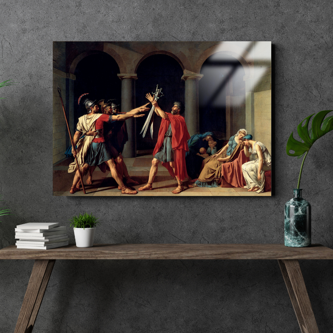 Horas Kardeşlerin Yemini (The Oath of the Horatii) - Jacques-Louis David - Metal Poster & Tablo