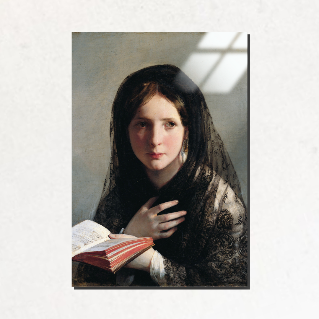 Hülyalara dalmak (Lost In Dreams) - Friedrich von Amerling - Metal Poster & Tablo