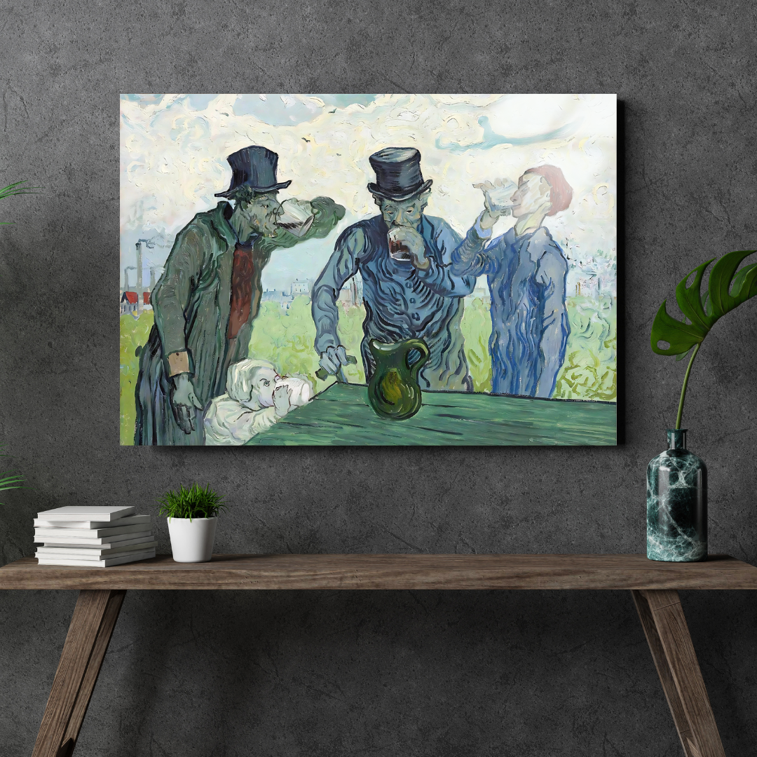 İçenler (The Drinkers) - Vincent van Gogh - Metal Poster & Tablo