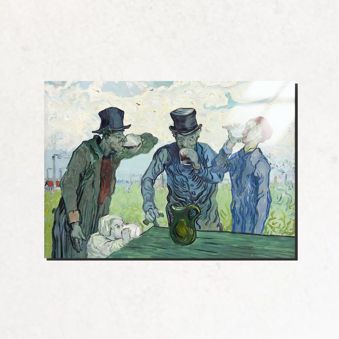 İçenler (The Drinkers) - Vincent van Gogh - Metal Poster & Tablo