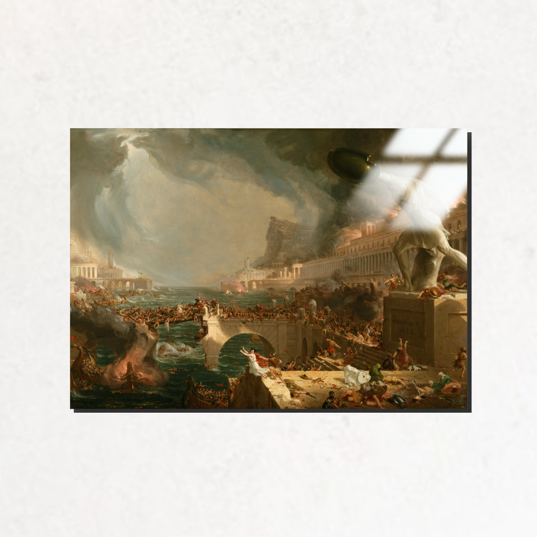 Imparatorluğun Rotası Yıkım (The Course of Empire Destruction) - Cole Thomas - Metal Poster & Tablo