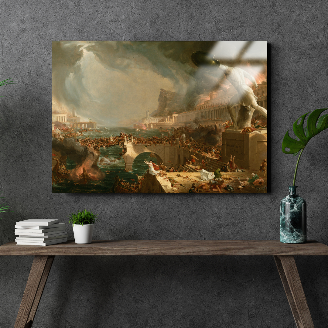 Imparatorluğun Rotası Yıkım (The Course of Empire Destruction) - Cole Thomas - Metal Poster & Tablo