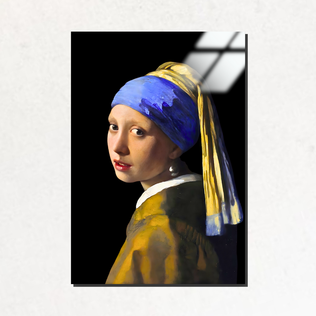 İnci Küpeli Kız - (Girl with a Pearl Earring) - Johannes Vermeer - Metal Poster & Tablo