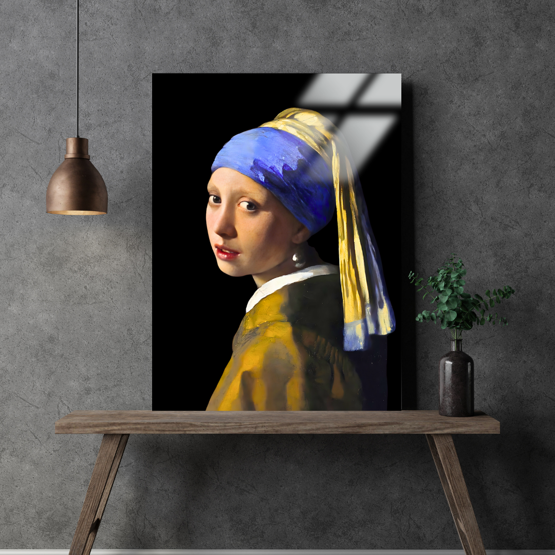 İnci Küpeli Kız - (Girl with a Pearl Earring) - Johannes Vermeer - Metal Poster & Tablo