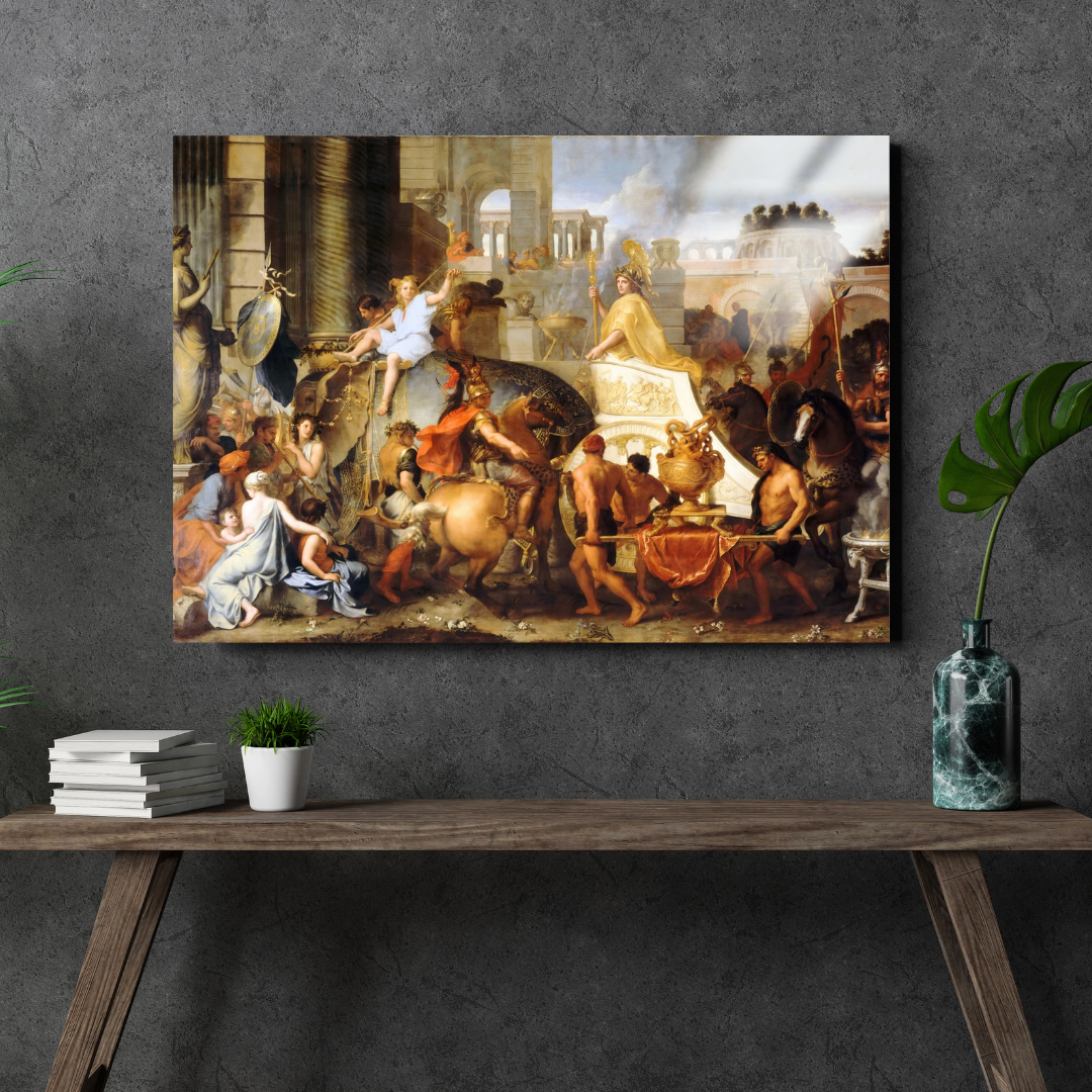 İskender'in Babil'e Girişi (Entry of Alexander into Babylon) - Charles Le Brun - Metal Poster & Tablo