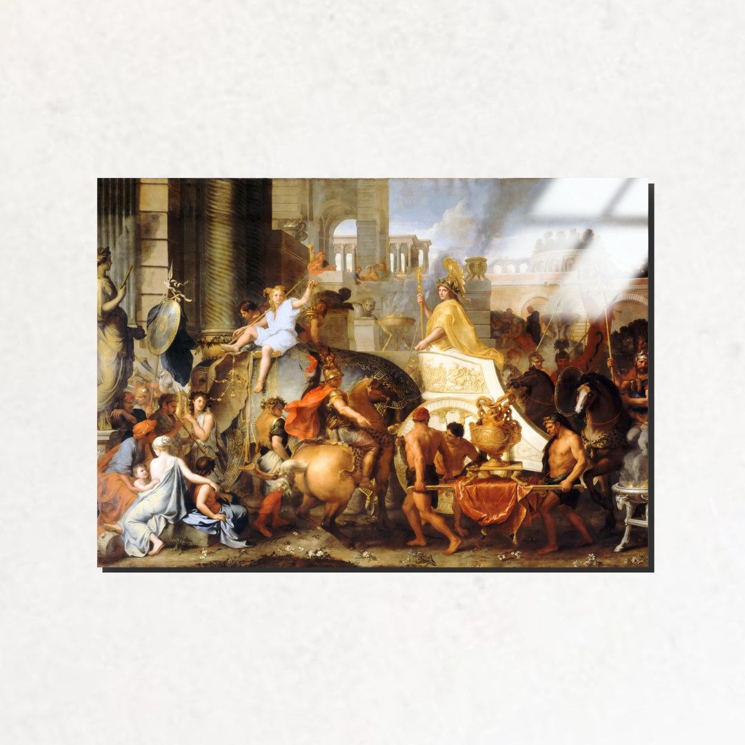 İskender'in Babil'e Girişi (Entry of Alexander into Babylon) - Charles Le Brun - Metal Poster & Tablo