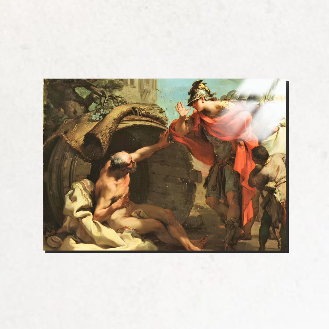 İskender ve Diyojen (Alexander and Diogenes) - Gaetano Gandolfi - Metal Poster & Tablo