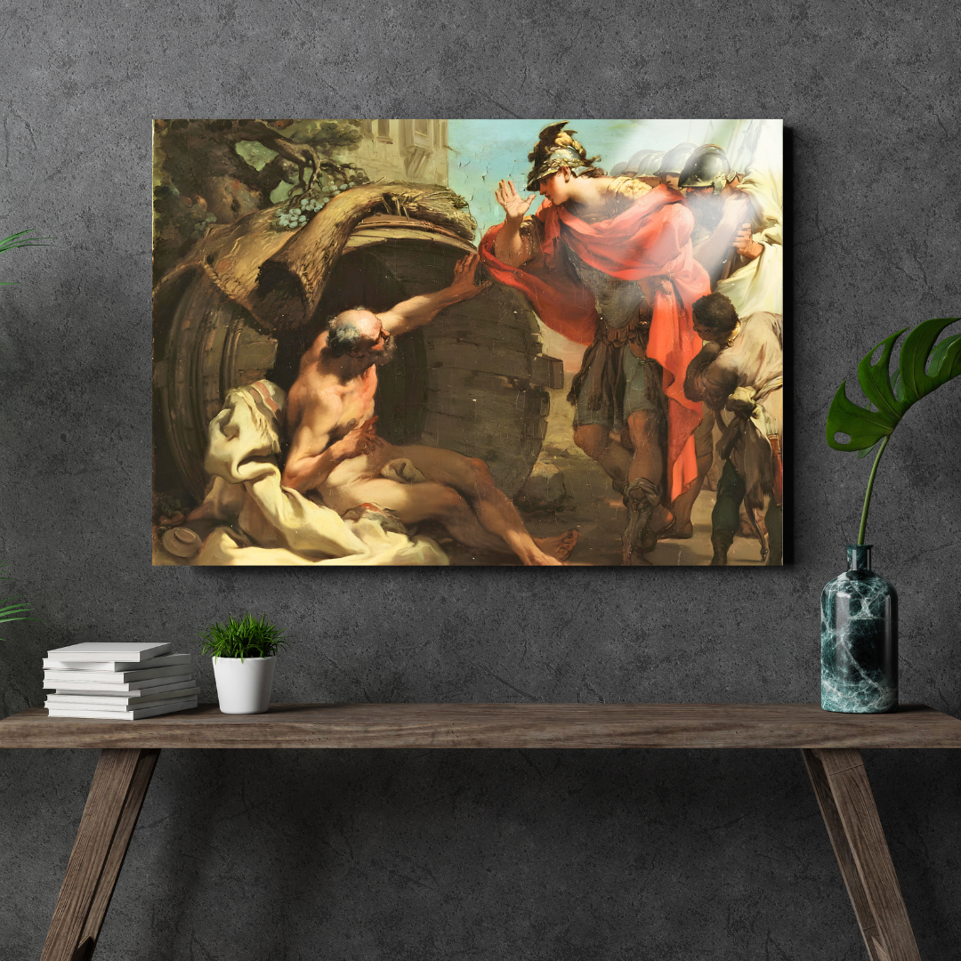 İskender ve Diyojen (Alexander and Diogenes) - Gaetano Gandolfi - Metal Poster & Tablo