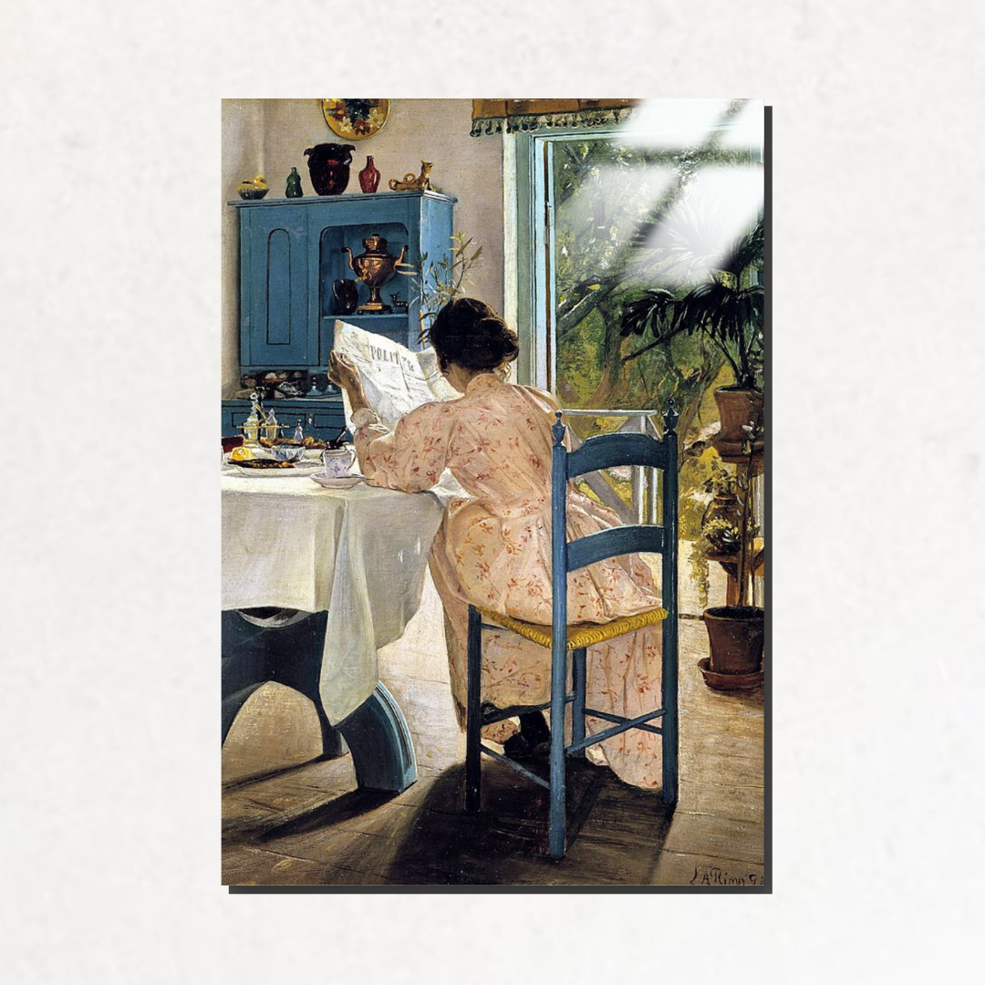 Kahvaltıda (At breakfast) - Sigrid Kähler - Metal Poster & Tablo