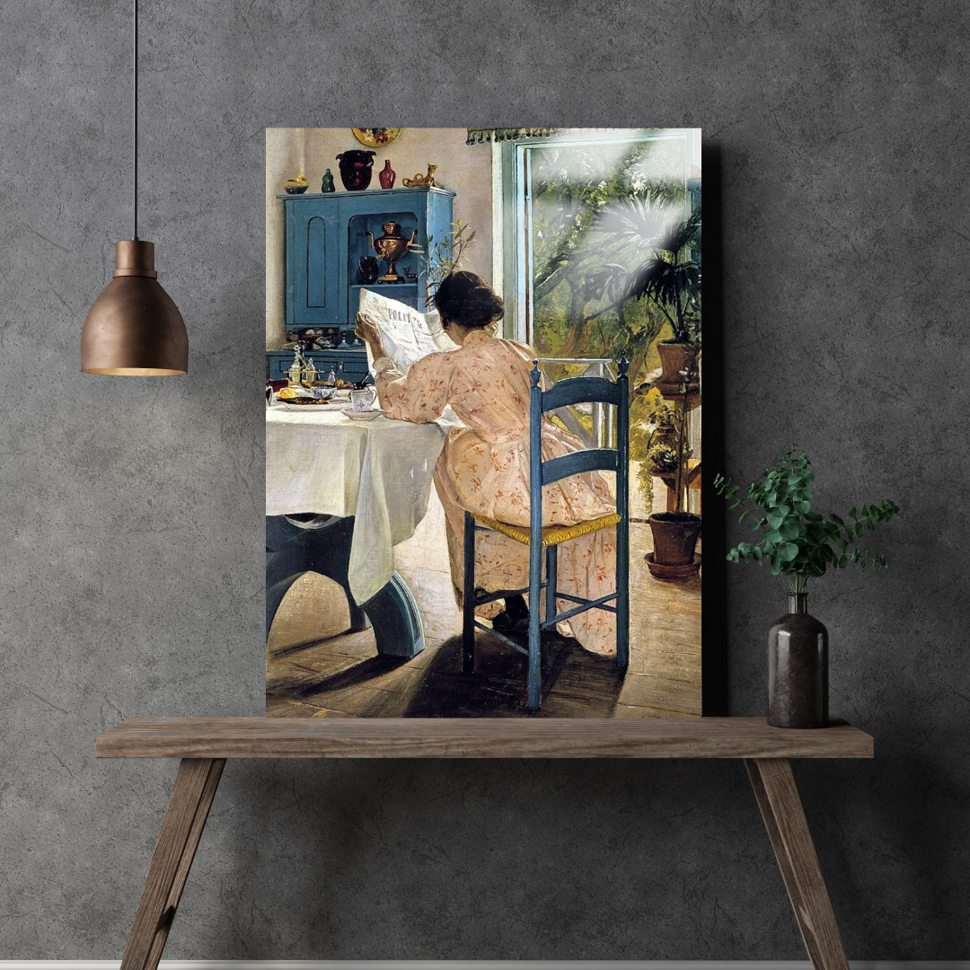 Kahvaltıda (At breakfast) - Sigrid Kähler - Metal Poster & Tablo