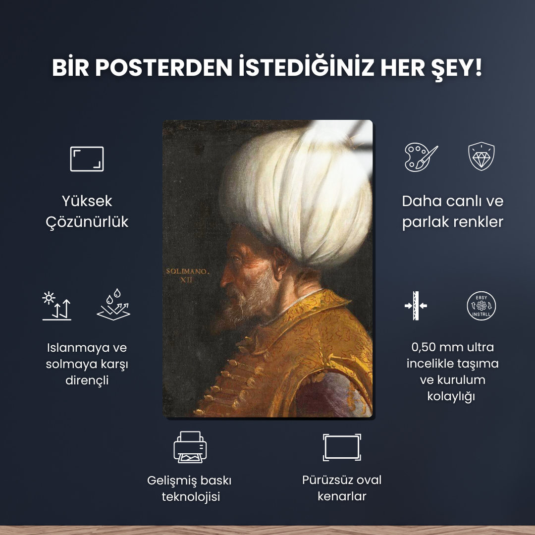 Kanuni Sultan Süleyman Han - Paolo Veronese - Metal Poster & Tablo