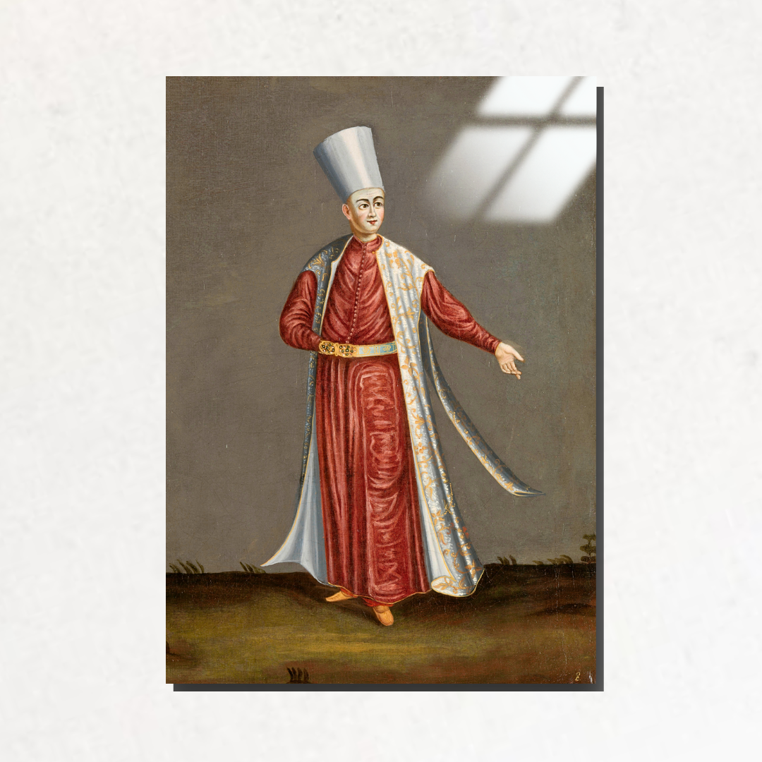 Kapı Ağası, Sultanın Beyaz Hadımlarının Başı (The Capon Aghassi, Chief of the White Eunuchs of the Sultan) -Jean-Baptiste Vanmour - Metal Poster & Tablo
