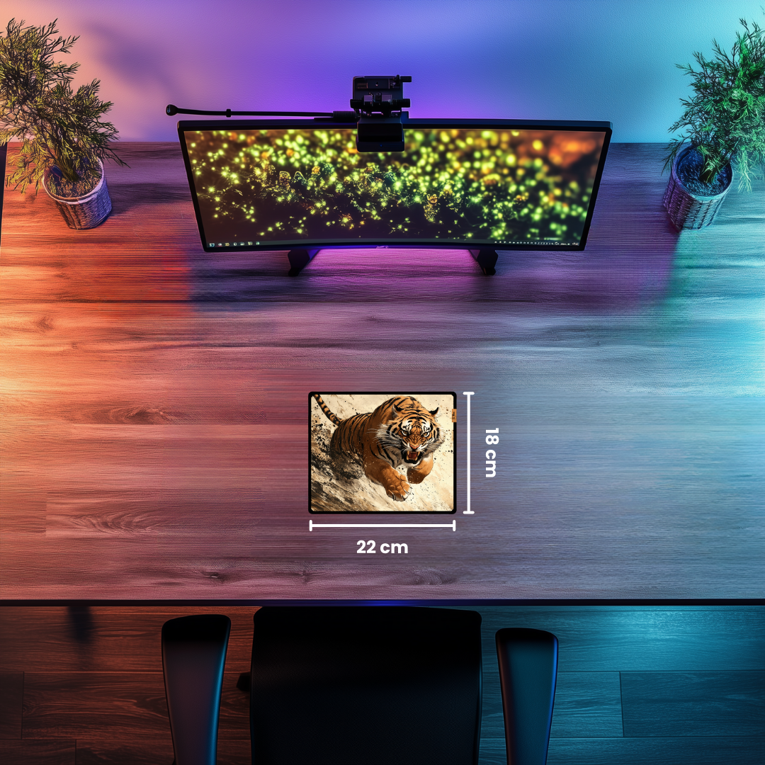 Saldırı Halinde Kaplan - Mouse Pad & Masa Matı