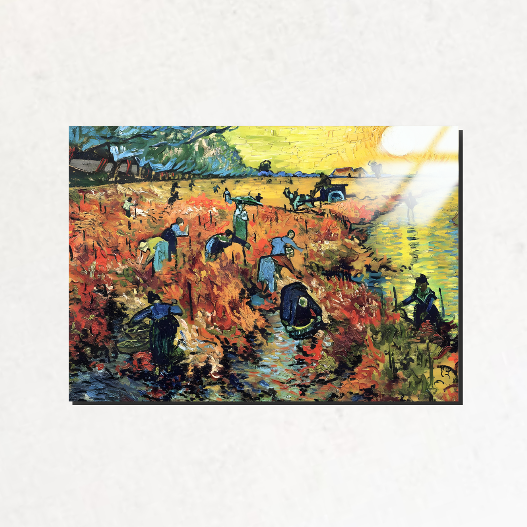 Kırmızı Üzüm Bağı The Red (Vineyard) - Vincent van Gogh - Metal Poster & Tablo
