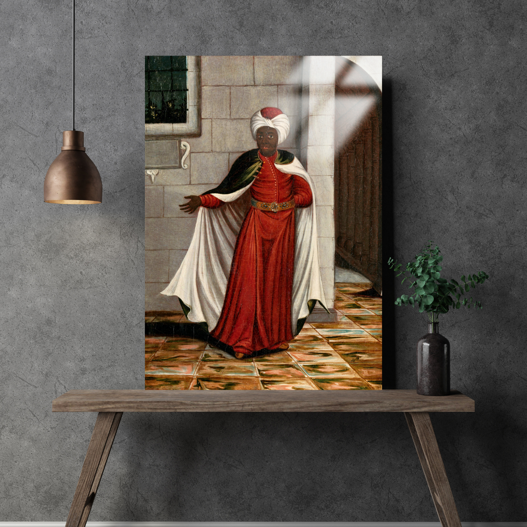 Kızlar Ağası, Sultanın Kara Hadımlarının Başı (The Kislar Aghassi, Chief of the Black Eunuchs of the Sultan) - Jean Baptiste Vanmour - Metal Poster & Tablo