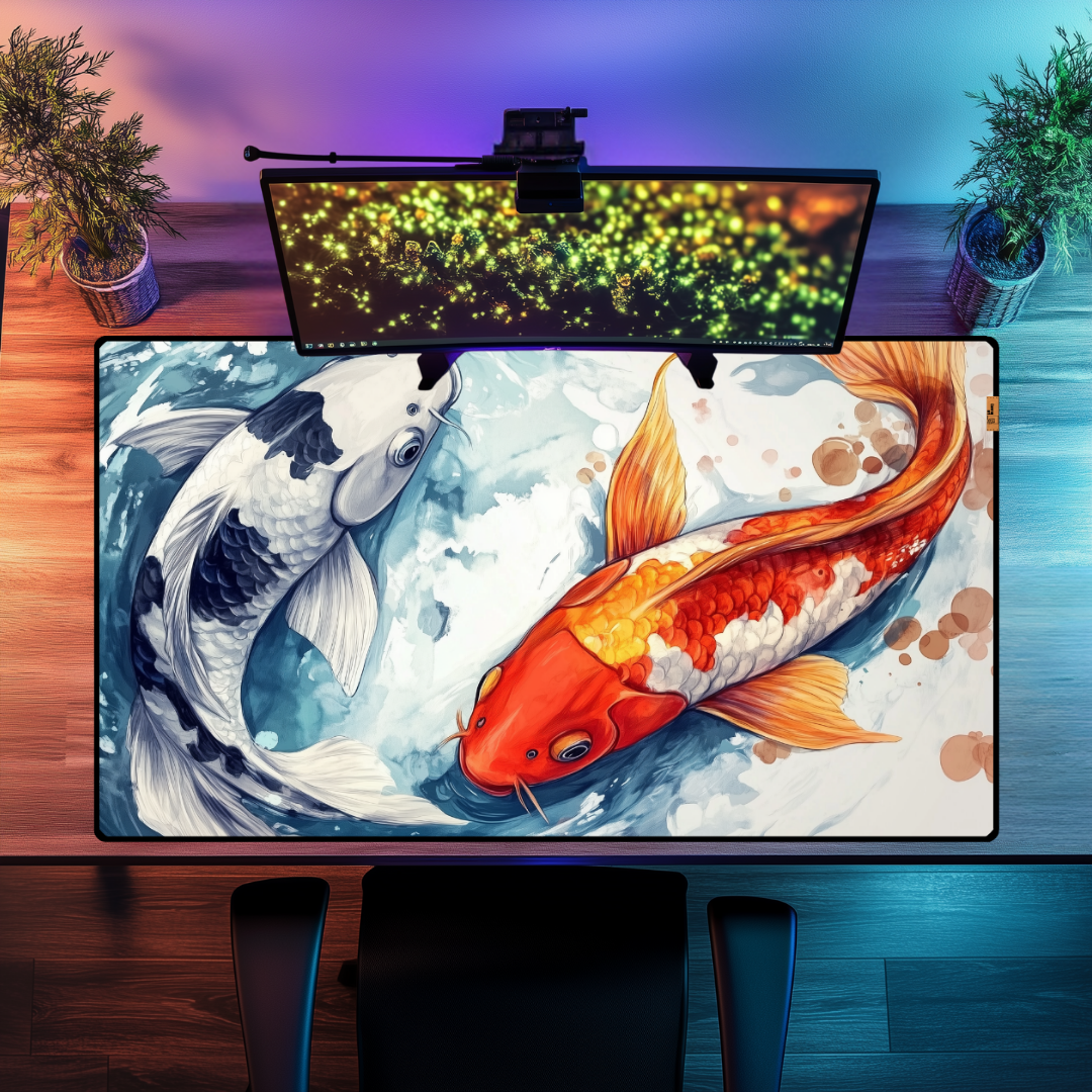 Koi Balıkları - Mouse Pad & Masa Matı