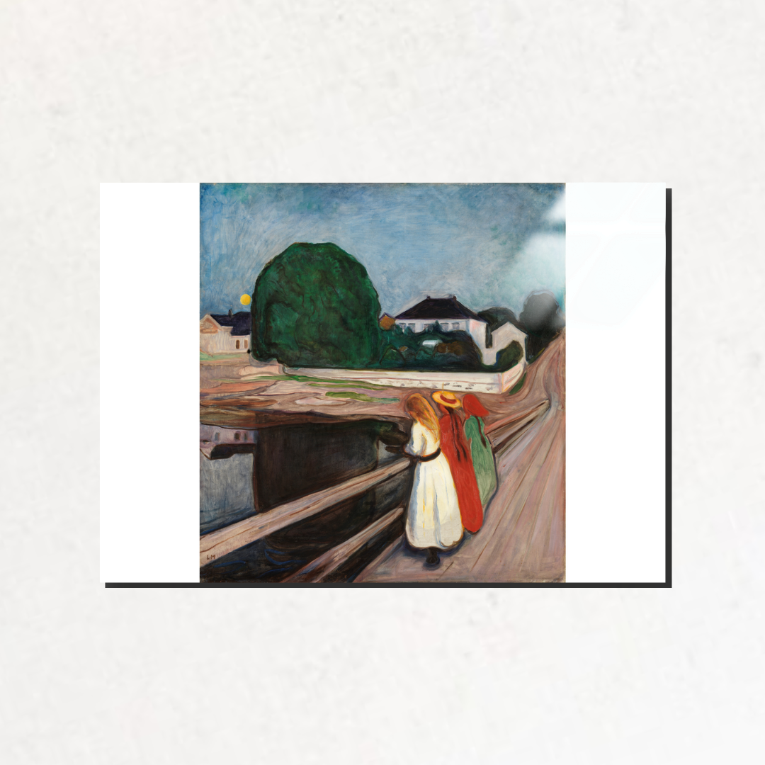 Köprüdeki Kızlar (The Girls on the Bridge) - Edvard Munch - Metal Poster & Tablo