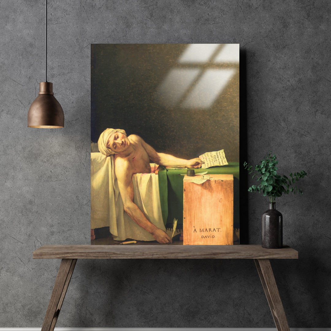 Marat'ın Ölümü (The Death of Marat) -Jacques-Louis David - Metal Poster & Tablo