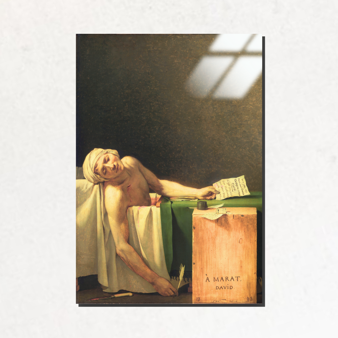 Marat'ın Ölümü (The Death of Marat) -Jacques-Louis David - Metal Poster & Tablo